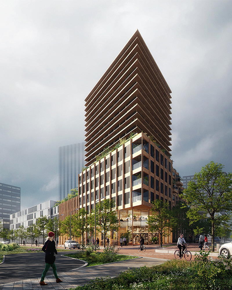 Sustainable building rendering